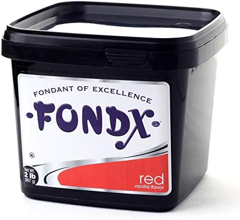 FONDX Fondant, Vanilla Flavor, Red, 2 lb