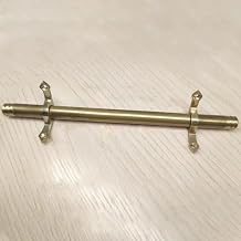 Stair Rods Antique Brass Stair Runner Rods, Home Commercial Stair Carpet Rod Set with Finials & Brackets, Stair Carpet Holder Clips 51 61 71 81 91 Cm Customizable3pcs,112cm44in