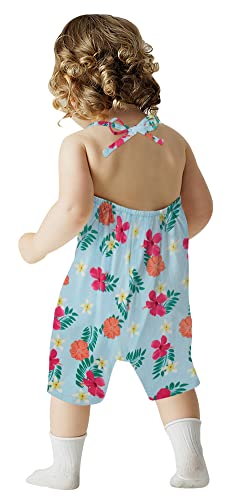 Raisevern 2T 3T Romper Baby Girls Summer Clothes Floral Slouch Jumpsuit Toddler Infant Strap Backless Jumper One Piece Harem Outfits Kid Overalls #TOP3