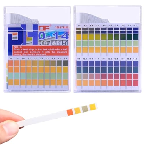 UYVPAER - UYVPAER Bandelettes De Test De Ph Universelles Health 0-14 Large Gamme Et Quatre Tampons Pour Les Tests De Ph Alcalins Acides (100 Bandelettes) Mieux Que Le Papier De Tournesol + Guide De Ph - -7%