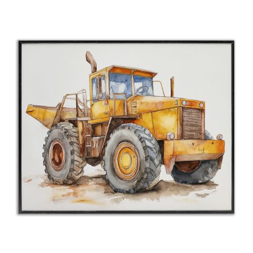 Construction Truck Whimsicality, 24 x 30 Inch Framed Giclée Print