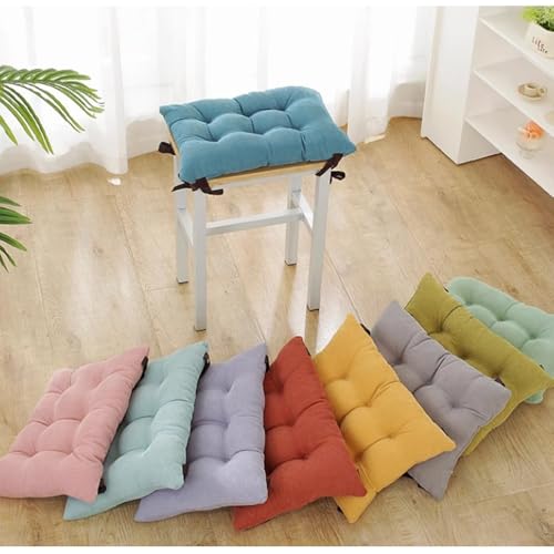Cojín rectangular para taburete de estudiante acolchado rojo vino 8