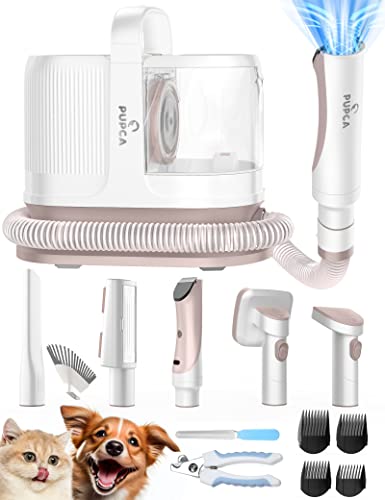 Dog Grooming Kit, 7-1 Pet Grooming Vacuum, Low Noise Dog Grooming Clippers, Dog Hair Vacuum With Pet Grooming Tools, Dog Vacuum For Shedding Grooming Thick & Thin Dogs Cats Suction 99% Pet Hair #TOP4