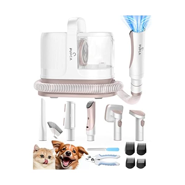 Dog Grooming Kit, 7-1 Pet Grooming Vacuum, Low Noise Dog Grooming Clippers, Dog Hair Vacuum with Pet Grooming Tools, Dog Vacuum for Shedding Grooming Thick & Thin Dogs Cats Suction 99% Pet Hair Dog Grooming Kit, 7-1 Pet Grooming Vacuum, Low Noise Dog Grooming Clippers, Dog Hair Vacuum with Pet Grooming Tools, Dog Vacuum for Shedding Grooming Thick & Thin Dogs Cats Suction 99% Pet Hair