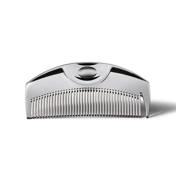 LOVECHROME F Tsuki Silver - Anti-Static Japanese Artisan Portable Travel Comb