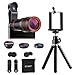 (2019 New) Phone Camera Lens, 12X Zoom Lens, Fisheye Lens, Macro Lens and Wide Angle (Attached Together), Telephoto Lens, Phone Holder, Tripod, 3 in 1 Smartphone Cell Phone Lens Kit