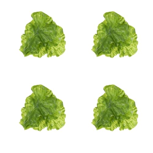 Amosfun 12 Hojas De Lechuga Artificiales De PVC, Modelo De Verduras Simuladas para DecoracióN De Alimentos, Accesorios Falsos, DecoracióN De Restaurantes Y Eventos