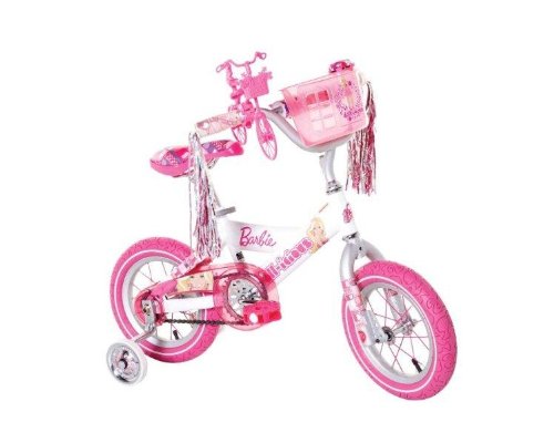 barbie bike with training wheels