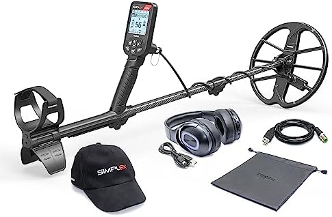 Nokta Simplex Ultra WHP Waterproof Metal Detector with Wireless Headphones and 11” Search Coil, Professional Metal Detectors with Accessories (with Wireless Headphones)