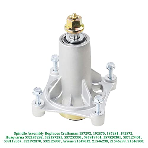 Posflag 2 Pack 187292 Spindle Assembly With 197473 Pulley 532196106 And 532177968 Idler Pulley Replaces Husqvarna 587819701, 532187281, 587820301, 192870, 195945, 196106, 197379, 177968, 193197 #TOP2