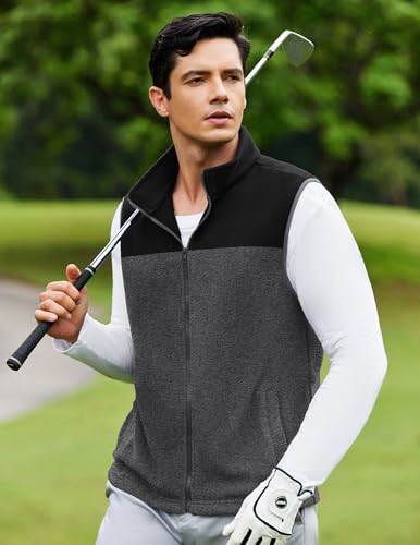 COOFANDY Men's Polar Fleece Vest Full-Zip Sleeveless Jacket Casual Outerwear — view 6