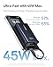 Baseus Power Bank, Picogo 10000mAh 45W 3-Output Portable Charger with Built-in USB-C Cable, PPS/PD QC Fast Charging External Battery Pack for iPhone 17/16/15/14/13, Samsung S25/S24, MacBook Pro, iPad