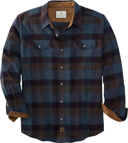 Legendary Whitetails Men's Legendary Flannel Shirt, Active Cobalt Carbon Plaid, XX-Large