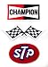Set_MOTOR001 - STP Oil Patch, Auto Racing Patches Set - Motor Patches - Applique Embroidered patches - Iron on Patches - Backpack Patches - Champion Patch, Racing Flag Patch, STP Oil Patches