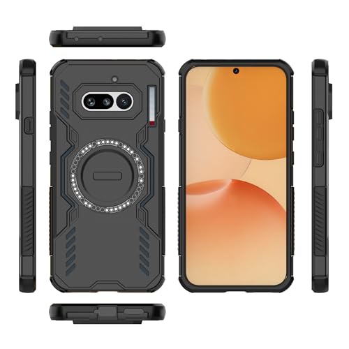 �Ή��@�� Nothing Phone 4A �g�уP�[�X,���M�݌v�A�}�O�l�b�g���h�U�X�}�z�P�[�X Black