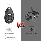 Diyife Hunde Clicker, Trainings-Clicker mit Elastischem Handschlaufe, Klicker mit Großem Knopf, Hundeerziehung und Hundetraining, für Hund, Katze, Pferd (2 Stück, Schwarz + Cyan)