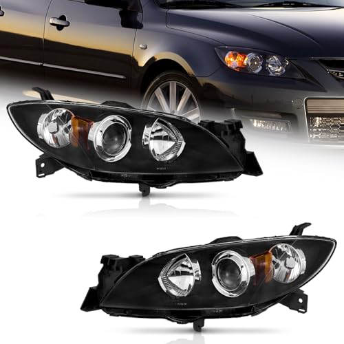 WEELMOTO 2004–2009 Mazda 3 Sedan Headlights | OEM Projector Replacement