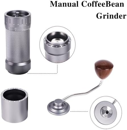 Premium Manual Coffee Grinder - 38mm Stainless Steel Cone Burr, Adjustable 0-72 Grind Size for Espresso & Pour Over, Durable Hand Mill for Coffee Lovers