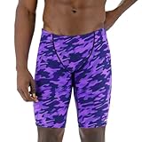 TYR Men's Standard Durafast Elite Athletic Jammer Swimsuit, Purple Camo, 32