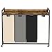 Herture Laundry Hamper with Shelf, Laundry Basket 4 Section, Laundry Sorter with Pull-Out Removable Large 4 Color Bags and Movable Wheels, Metal Frame, 4 x 15.87 Gallons (60L), Rustic Brown PF07XLN