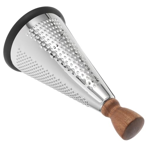 Rallador de Queso de Acero Inoxidable con Mango de Madera 9 pulg miniatura 1
