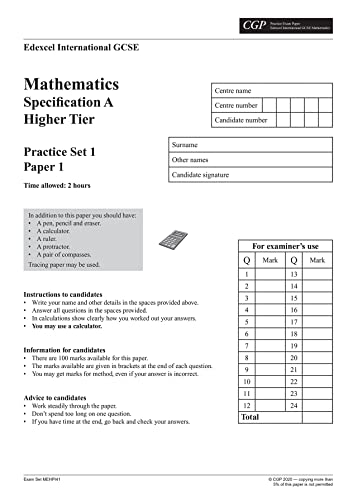 New Edexcel International GCSE Maths Practice Papers: Higher - for the Grade 9-1 Course: ideal for catch-up and exams in 2022 and 2023 (CGP IGCSE 9-1 Revision) - Image 3