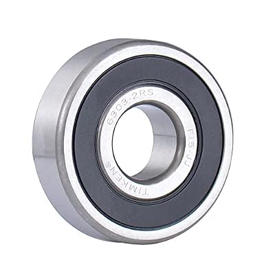 2PACK TIMKEN 6303-2RS Double Rubber Seal Bearings 17mmX47mmX14mm, Pre-Lubricated and Stable Performance and Cost Effective, Deep Groove Ball Bearings