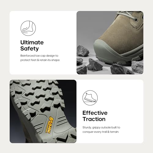 NORTIV 8 Men's Waterproof Work Military Tactical Boots Rubber Toe Leather Outdoor Hiking Motorcycle Combat Boots4