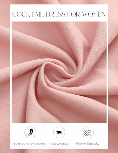 Image of DRESSTELLS Women's Cocktail Dress Summer Wedding Guest Party Vintage 3 /4 Bell Sleeve V Neck A-Line Dress