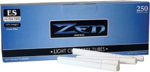 Zen Light King Size Cigarette Tubes by Zen, 250 Count (Pack of 5)