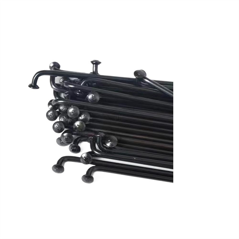 20 Stück 12G elektrische Speichen für Fahrrad, schwarz, Durchmesser 2,5 mm, 45# Stahlspeichen, 70 mm-262 mm, Speichen mit Nippeln, Fahrradteile