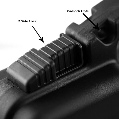 Heavy-Duty Pistol Case Lockable Pistol Case with Foam ABS Durable Waterproof Plastic Box