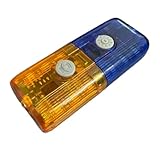 Personal Safety Warning Signal Clip Shoulder Light with Electronic Whistle Flashlight Magnet for Police Gifts,Outdoor Rescue,Security Guard eauipment,Cycling,Night Run,Police Gear (Blue/Yellow)