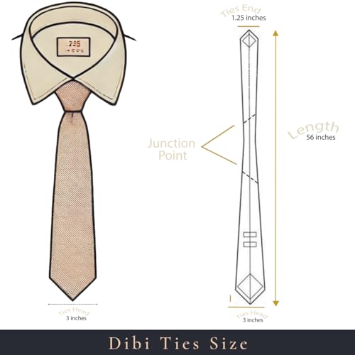 Image of Dibi Solid Color Ties for Men, Formal Mens Ties, Neck Tie, Classic Tie for Boys Women Teens, Wedding Business Costume Necktie