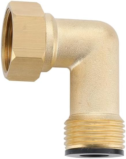 Garden Hose Elbow Connector,Thickening Solid Brass 90 Degree Hose Elbow For RV Water Hoses Residential Outdoor garden Faucets,3/4" FHT x 3/4" MHT (new 1pcs-90°) image 2
