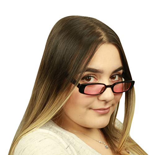 ShadyVEU Retro Vintage Fashion Slim Narrow UV400 Chic Colored Lens Mens Womens Sunglasses4