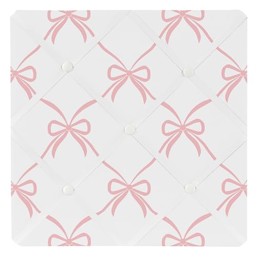 Sweet Jojo Designs Fabric Bulletin Board (Pink Bows) for Girls,