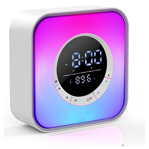 ANNNGUL Alarm Clock Teens, Bluetooth Speaker Night Light, 3 Warm Light Dimmable & 11 RGB Color Changing Light, Gift Ideas for Teens Girl Boy Kids Bedroom