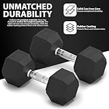 ZENO Dumbbells Set | Weights Dumbbells Set | Metal Dumbbell Pair | Hex Dumbbell For Workouts, Home Training, Gym | Anti Slip & Anti Roll Weights (Black, 10KG (2 X 5KG)) - Image 2