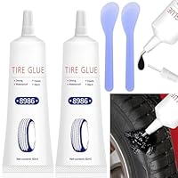 SPINNE LUCAS 120ml Reifenkleber, Gummikleber, Reifenreparaturset, Felgen Reparaturset, Autoreifen Reparaturset, Reifendichtmittel für Auto/Motorrad/Fahrrad, Repariert Schnell Reifenrisse, Löcher