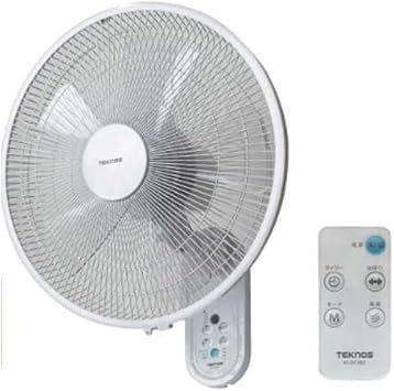 TEKNOS KI-DC482 Wall Mounted Full Remote Control Fan, 15.7 inches 40 cm