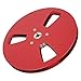 Take Up Reel, 7 x 1/4 Empty Small Hub With 3 Holes, Aluminum Alloy Universal Open Audio Takeup for Recording Nab (Red)