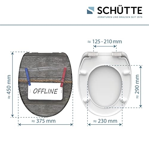SchüTte Duroplast Offline-Sedile Abbassamento Automatico, Adatto Per Tutti I Wc Standard, Portata Massima 150 Kg, Motivo 82157 - 5