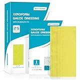 OPTITEKNIK Xeroform Petrolatum Wundkompresse, 12,7 x 22,9 cm, nicht haftend, engmaschig, feines Netzgewebe, sanftes Pflaster für Verbrennungen, Schnittverletzungen, chirurgische Schnitte und