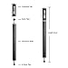 METRO Universal Capacitive 2-in-1 Touch Screen Stylus Pen with 20 Pcs Replacement Rubber Tips,Compatible with iPad,iPhone,ipad Pro,Galaxy,Smart Phone and Other Touch Screen Devices,Black
