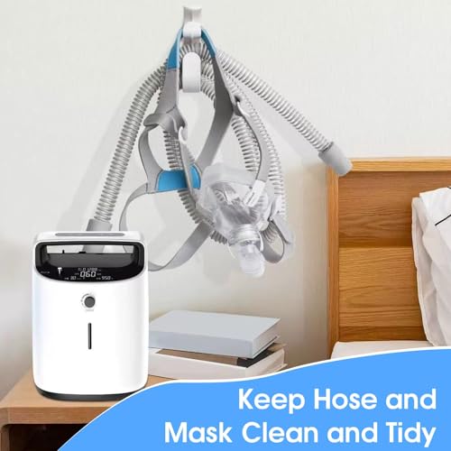 2 Stück CPAP Schlauchhalter – Wandhalterung für CPAP Geräte, stabil & wiederverwendbar, mit 2 Klebepads, verhindert Schlauchverwicklungen, kompatibles Löwenstein CPAP Zubehör, einfache Montage