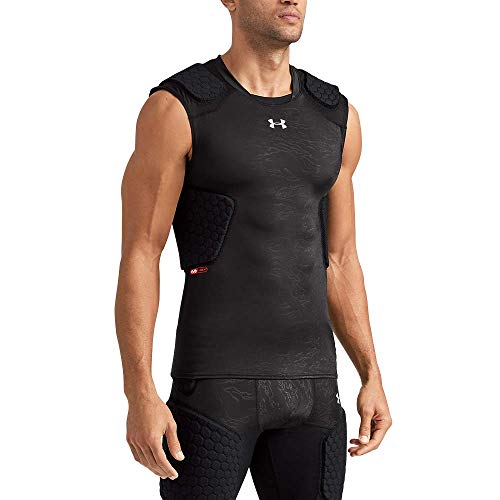 Under Armour 5-Pad Top Pro McDavid HEX Padded Chest Shirt, Waist Compression & Rib, Spine, & Shoulder Protection. Youth / Adult. Football, Soccer, Wrestling, Field Hockey, Lacross, Paintball, etc