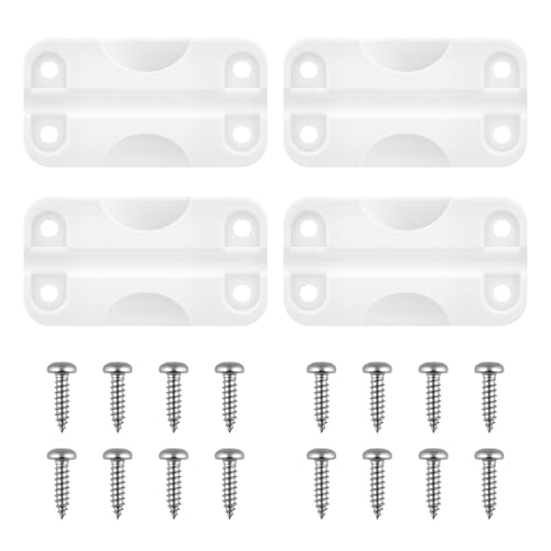OXDFK 4 PCS Cooler Replacement Plastic Hinges for Igloo Camping Coolers Accessories with Screws for Most 25-165 Qt hinged Igloo Coolers Rectangular-Shaped Replaces Part #24012