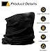 HARFINGTON Summer Cooling Neck Gaiter Sun Protection Face Mask Fishing Neck Gaiter Sunscreen Breathable Bandana for Men Women, Black