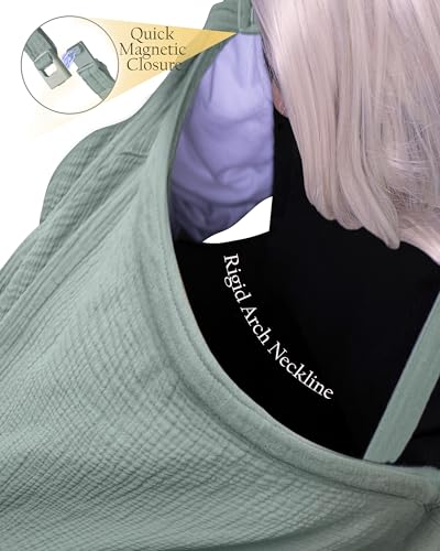 LALAHOME Nursing Cover Up For Breastfeeding - 2 Pack Quick Magnetic Closure Breastfeeding Cover Up for Mom with 100% Cotton Muslin | Nursing Clothes for Breastfeeding | Breastfeeding Essentials